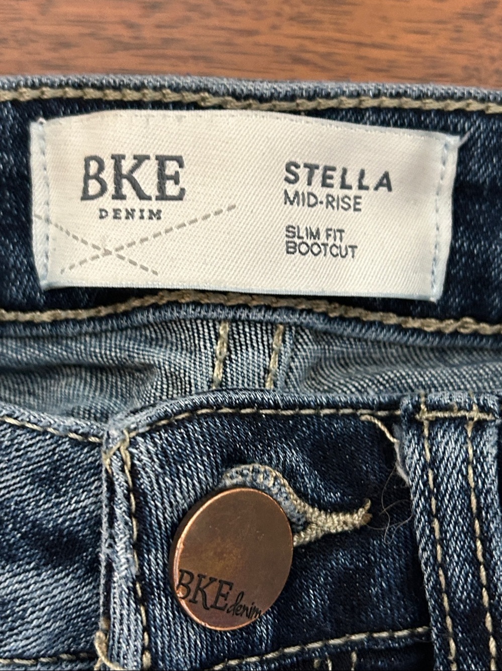 BKE Denim Stella Mid-Rise Slim Fit Boot Cut Jeans. 23X31.5 - Picture 5 of 6